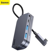 Baseus 6-in-1Multi Type-C HUB Converter 60W USB3.0 PD Quick Charging 2.5mm 6 Ports HDMI USB HUB for Computer for Mobile Phone